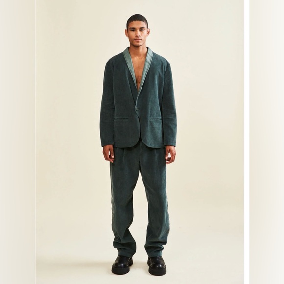 Awet Asmeret Green Corduroy Suit